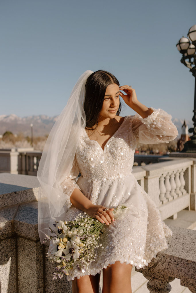 portrait of bride at the capital building